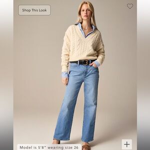 NWT J. CREW size 32p 32 petite high-rise slim wide jean in 1996 semi-stretch